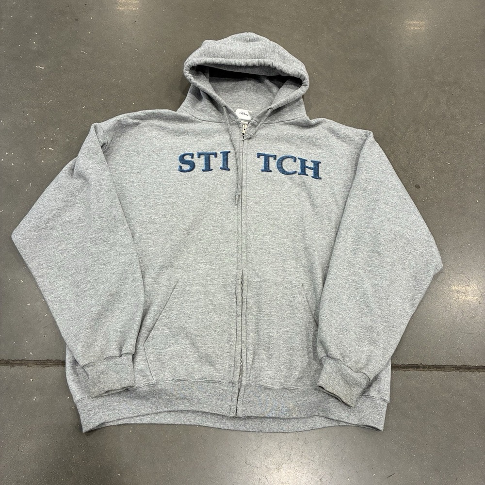 Vtg Disney World Lilo And Stitch Early 2000s Zip Hoodie Sweatshirt Adult Large